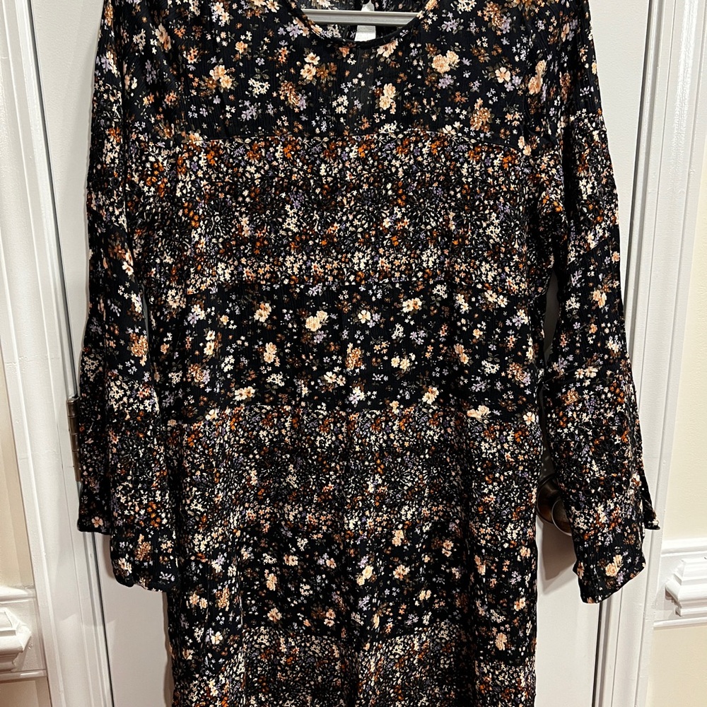 Floral Black Dress